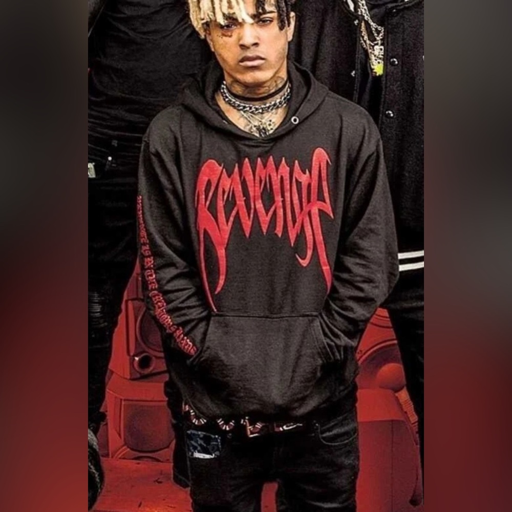 Revenge x XXXTentacion "Kill" Rare Puff Print/Raw Hem Hoodie Women’s Size Medium